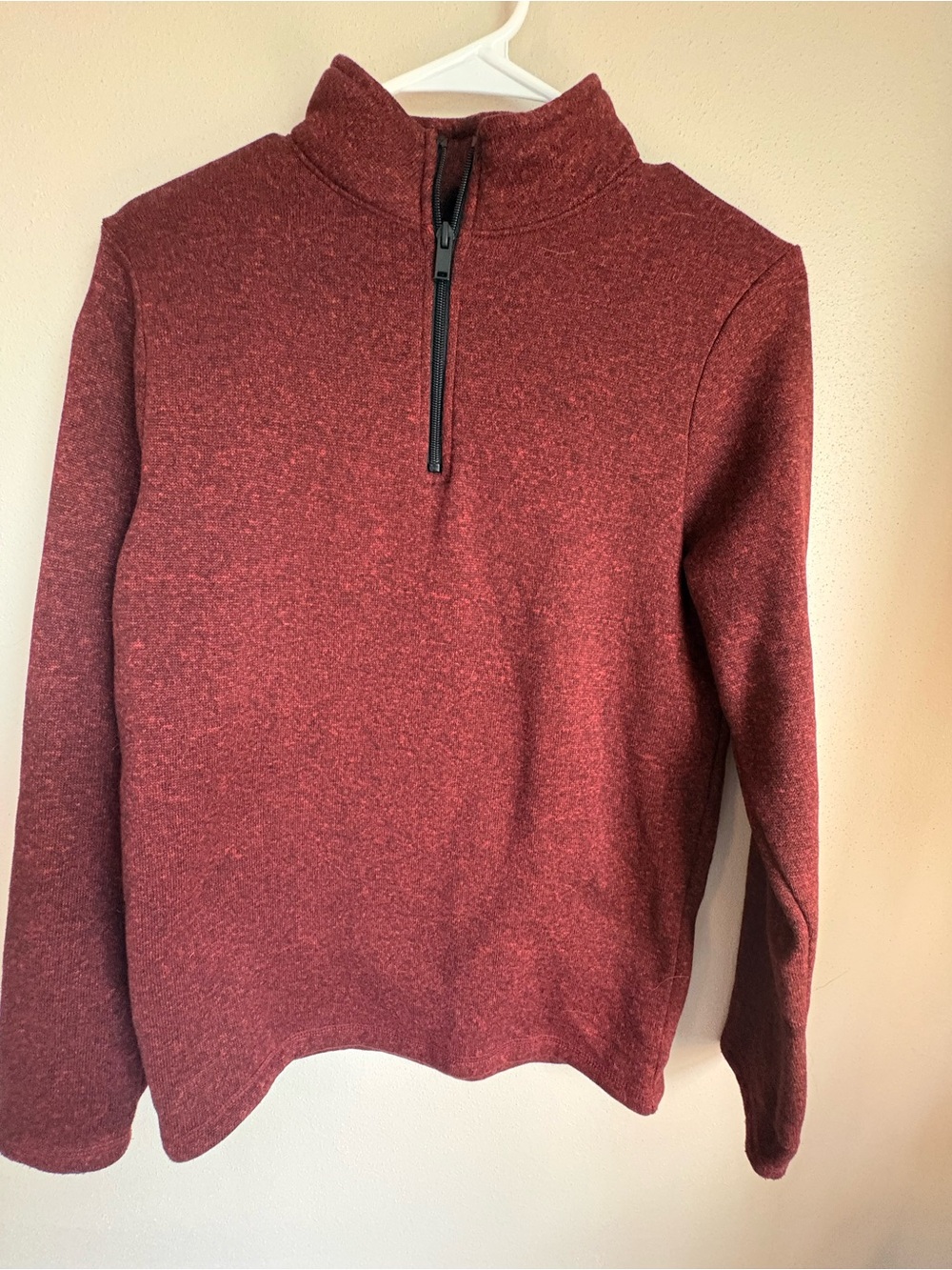 urban pipeline Men's Zip-Up Sweater in Burgundy Heather